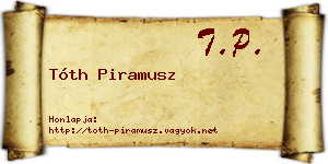 Tóth Piramusz névjegykártya